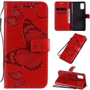 Mobigear Butterfly Housse Samsung Galaxy A41 Etui Porte-Monnaie - Rouge