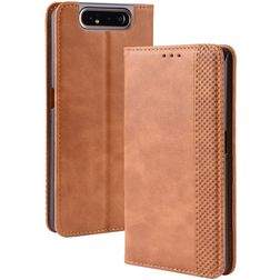 Mobigear Sensation Housse Samsung Galaxy A80 Etui Porte-Monnaie - Cognac