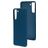 Mobiparts Coque Samsung Galaxy S21 Plus Coque arrière en Silicone - Blueberry Blue