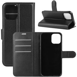 Mobigear Classic Housse iPhone 12 Etui Porte-Monnaie - Noir