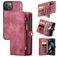 Caseme 008 Housse iPhone 13 Mini Etui avec Coque Détachable Porte-Monnaie - Rouge
