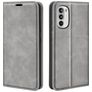 Mobigear Retro Slim Housse Motorola Moto G52 Etui Porte-Monnaie - Gris