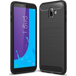 Mobigear Brushed Slim Coque Samsung Galaxy J6 Plus Coque arrière en TPU Souple - Noir Mobigear Brushed Slim Coque Samsung Galaxy J6 Plus Coque arrière en TPU Souple - Noir
