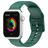 Mobigear Dashed Bracelet Silicone Apple Watch Fermeture boucle ardillon - 42/41/40/38 mm - Vert