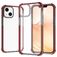 Mobigear Full Bumper Coque iPhone 14 Coque arrière Rigide Anti-Chocs - Transparent / Rouge