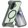 Mobiparts Hardcover Coque iPhone 17 MagSafe Coque arrière Rigide avec Support Amovible - Satin Green