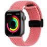 Mobigear Braided Mag Bracelet Nylon Apple Watch Fermeture magnétique - 49/46/45/44 mm - Rose