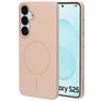 Mobiparts Slim Line Coque Samsung Galaxy S25 MagSafe Coque arrière Rigide - Dune Sand