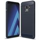 Mobigear Brushed Slim Coque Samsung Galaxy A8 (2018) Coque arrière en TPU Souple - Bleu Marin