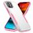 Mobigear Heavy Armor Coque iPhone 14 Coque arrière Rigide Anti-Chocs - Blanc / Rose