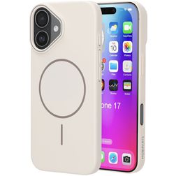 Mobiparts Slim Line iPhone 17 MagSafe Plastique rigide Coque arrière - Off White