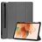 Mobigear Tri-Fold Gel Coque Samsung Galaxy Tab S7 FE Etui en TPU,Similicuir + Porte-crayon - Gris