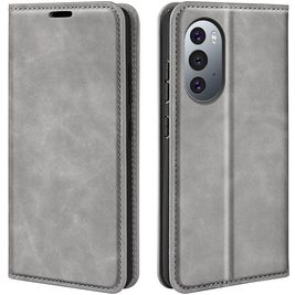 Mobigear Retro Slim Housse Motorola Edge X30 Etui Porte-Monnaie - Gris