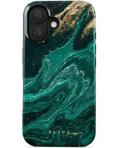 Burga Tough Coque iPhone 16 Plus Coque arrière Rigide Anti-Chocs - Emerald Pool