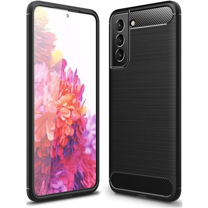 Mobigear Brushed Slim Coque Samsung Galaxy S21 FE Coque arrière en TPU Souple - Noir