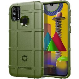 Mobigear Rugged Shield Coque OnePlus Nord N100 Coque arrière en TPU Souple Anti-Chocs - Vert
