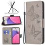 Mobigear Butterfly Housse Samsung Galaxy A33 Etui Porte-Monnaie - Gris