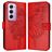 Mobigear Butterfly OPPO Reno 12 Pro Étui Portefeuille - Rouge