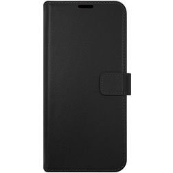 Valenta Gel Skin Housse Samsung Galaxy A13 4G Etui en Cuir Véritable Porte-Monnaie - Noir