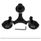 Puluz GoPro Triangle Support Voiture Ventouse - Noir