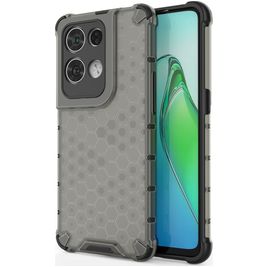 Mobigear Honeycomb Coque OPPO Reno 8 Pro 5G Coque arrière Rigide Anti-Chocs - Noir