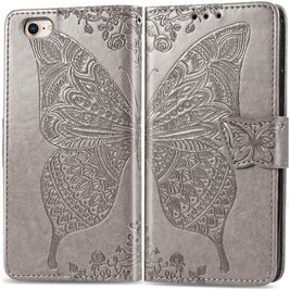 Mobigear Butterfly Housse iPhone 17e Etui Porte-Monnaie - Gris