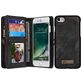 Caseme 008 Housse iPhone SE (2020) Etui avec Coque Détachable Porte-Monnaie - Noir