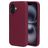 Mobiparts Coque iPhone 16 Coque arrière en Silicone - Plum Red