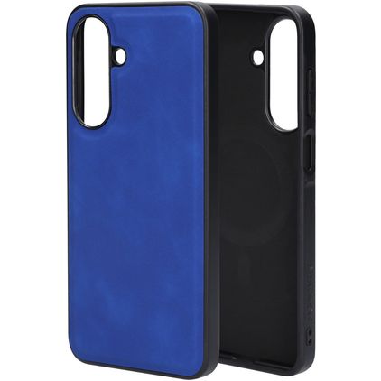 Mobiparts Classic Coque Samsung Galaxy A27 MagSafe Coque arrière en TPU,Similicuir - Sapphire Blue