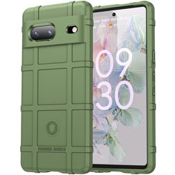 Mobigear Rugged Shield Coque Google Pixel 7 Coque arrière en TPU Souple Anti-Chocs - Vert
