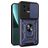 Mobigear Armor Ring Cam Slide Xiaomi 13 Plastique rigide Coque arrière Antichoc avec bague de maintien et cache caméra coulissant - Bleu