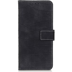Mobigear Croco Google Pixel 6a Étui Portefeuille - Noir