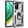 Mobigear Armor Ring Coque Xiaomi Mi 10T Coque arrière Rigide Anti-Chocs avec Anneau-Support - Argent