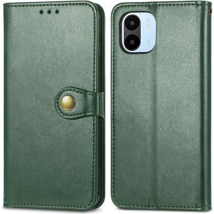 Mobigear Snap Button Housse Xiaomi Redmi A1 4G Etui Porte-Monnaie - Vert