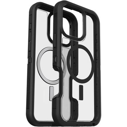 Otterbox Defender Coque iPhone 16 Pro Max MagSafe Coque arrière Rigide Anti-Chocs - Transparent / Noir