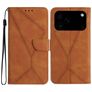 Mobigear Stitch Housse iPhone 17 Pro Max Etui Porte-Monnaie - Marron
