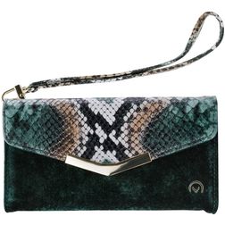 Mobilize Gelly Velvet Samsung Galaxy A21s Détachable 2in1 Pochette - Green Snake