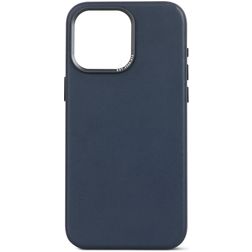 Decoded Coque iPhone 15 Pro MagSafe Coque arrière en Cuir Véritable - Bleu