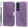 Mobigear Flowers Housse Samsung Galaxy S26 FE Etui Porte-Monnaie - Violet