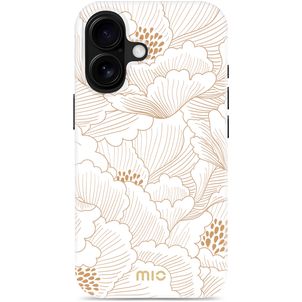 MIO Coque iPhone 16 MagSafe Coque arrière Rigide - White Roses