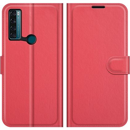 Mobigear Classic Housse TCL 20 SE Etui Porte-Monnaie - Rouge