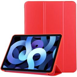 Mobigear Tri-Fold Gel Coque iPad Air 5 (2022) Etui en TPU,Similicuir - Rouge