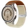 Mobigear Braided Dual Bracelet Nylon Smartwatch Fermeture à pince - Connexion universelle de 22 mm - Marron / Lumière stellaire