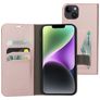 Mobiparts Classic Wallet Housse iPhone 14 Plus Etui Porte-Monnaie - Rose
