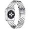 Mobigear Honeycomb Bracelet Acier Apple Watch Fermeture boucle ardillon - 42/41/40/38 mm - Argent