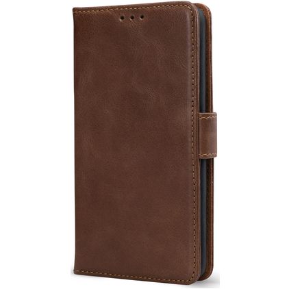 Mobilize Wallet Housse Samsung Galaxy S25 FE Etui en Cuir Véritable Porte-Monnaie - Marron