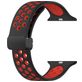 Mobigear Sport Plus Mag Bracelet Silicone Apple Watch Fermeture magnétique - 42/41/40/38 mm - Noir / Bordeaux