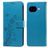 Mobigear Flowers Housse Google Pixel 10a Etui Porte-Monnaie - Bleu