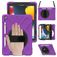 Mobigear SureGrip XGuard Coque iPad 8 (2020) Coque arrière en Plastique rigide,Silicone + Porte-crayon + Bandoulière + Support Amovible - Violet