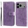 Mobigear Flowers Housse iPhone 17 Pro Max Etui Porte-Monnaie - Violet